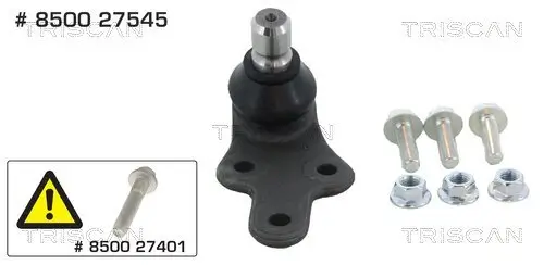Trag-/Führungsgelenk Vorderachse rechts außen unten TRISCAN 8500 27545 Bild Trag-/Führungsgelenk Vorderachse rechts außen unten TRISCAN 8500 27545