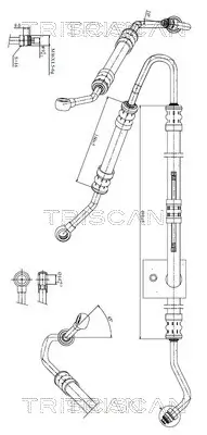 Hydraulikschlauch, Lenkung von Hydraulikpumpe nach Lenkgetriebe TRISCAN 8516 11001 Bild Hydraulikschlauch, Lenkung von Hydraulikpumpe nach Lenkgetriebe TRISCAN 8516 11001