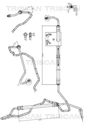 Hydraulikschlauch, Lenkung von Hydraulikpumpe nach Lenkgetriebe TRISCAN 8516 11009 Bild Hydraulikschlauch, Lenkung von Hydraulikpumpe nach Lenkgetriebe TRISCAN 8516 11009
