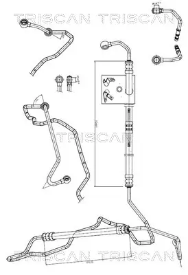 Hydraulikschlauch, Lenkung von Hydraulikpumpe nach Lenkgetriebe TRISCAN 8516 11010