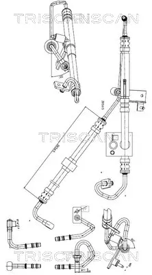 Hydraulikschlauch, Lenkung von Hydraulikpumpe nach Lenkgetriebe TRISCAN 8516 11015