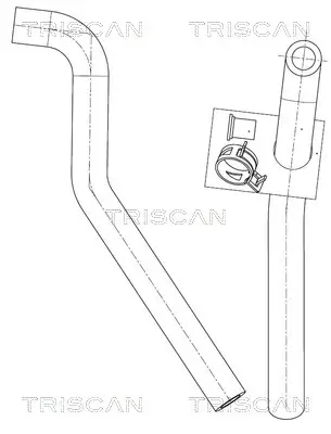 Hydraulikschlauch, Lenkung vom Ölbehälter zur hydraulischen Lenkungspumpe TRISCAN 8516 11019