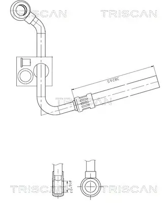 Hydraulikschlauch, Lenkung von Lenkgetriebe nach Ausgleichsbehälter TRISCAN 8516 11025