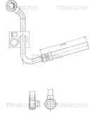 Hydraulikschlauch, Lenkung von Lenkgetriebe nach Ausgleichsbehälter TRISCAN 8516 11025