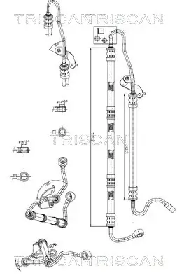 Hydraulikschlauch, Lenkung von Hydraulikpumpe nach Lenkgetriebe TRISCAN 8516 11026 Bild Hydraulikschlauch, Lenkung von Hydraulikpumpe nach Lenkgetriebe TRISCAN 8516 11026
