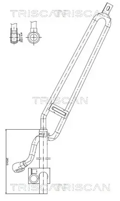 Hydraulikschlauch, Lenkung von Lenkgetriebe nach Ausgleichsbehälter TRISCAN 8516 11028