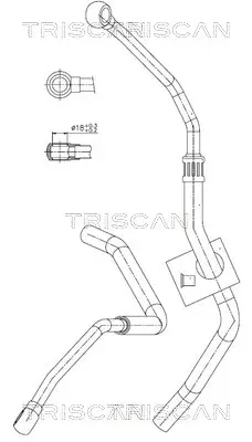Hydraulikschlauch, Lenkung vom Ölbehälter zur hydraulischen Lenkungspumpe TRISCAN 8516 11032