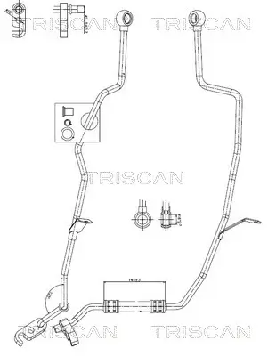 Hydraulikschlauch, Lenkung von Lenkgetriebenach Kühlrohr TRISCAN 8516 11037 Bild Hydraulikschlauch, Lenkung von Lenkgetriebenach Kühlrohr TRISCAN 8516 11037
