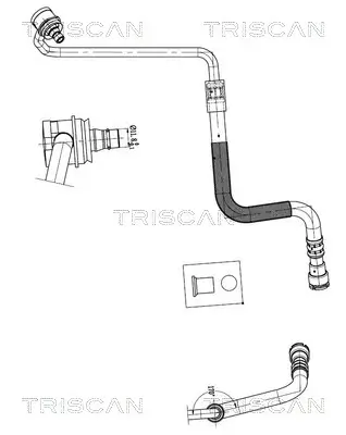 Hydraulikschlauch, Lenkung von Lenkgetriebe nach Kühlrohr TRISCAN 8516 11040