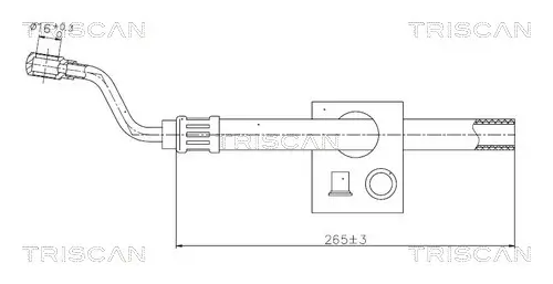 Hydraulikschlauch, Lenkung vom Ölbehälter zur hydraulischen Lenkungspumpe TRISCAN 8516 11042 Bild Hydraulikschlauch, Lenkung vom Ölbehälter zur hydraulischen Lenkungspumpe TRISCAN 8516 11042