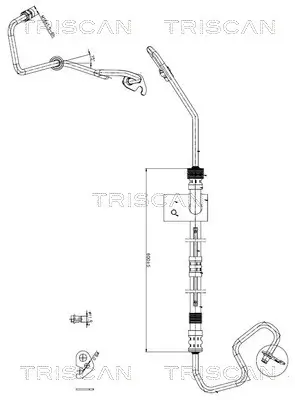 Hydraulikschlauch, Lenkung von Hydraulikpumpe nach Lenkgetriebe TRISCAN 8516 16015 Bild Hydraulikschlauch, Lenkung von Hydraulikpumpe nach Lenkgetriebe TRISCAN 8516 16015