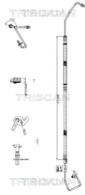 Hydraulikschlauch, Lenkung von Hydraulikpumpe nach Lenkgetriebe TRISCAN 8516 16027