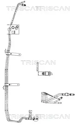 Hydraulikschlauch, Lenkung von Hydraulikpumpe nach Lenkgetriebe von Lenkgetriebe nach Ausgleichsbehälter TRISCAN 8516 16039 Bild Hydraulikschlauch, Lenkung von Hydraulikpumpe nach Lenkgetriebe von Lenkgetriebe nach Ausgleichsbehälter TRISCAN 8516 16039