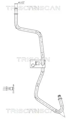 Hydraulikschlauch, Lenkung von Lenkgetriebe nach Ausgleichsbehälter TRISCAN 8516 16040 Bild Hydraulikschlauch, Lenkung von Lenkgetriebe nach Ausgleichsbehälter TRISCAN 8516 16040