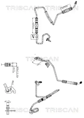 Hydraulikschlauch, Lenkung von Hydraulikpumpe nach Lenkgetriebe TRISCAN 8516 16044 Bild Hydraulikschlauch, Lenkung von Hydraulikpumpe nach Lenkgetriebe TRISCAN 8516 16044