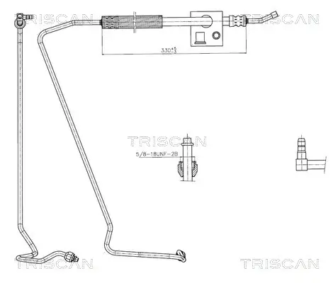 Hydraulikschlauch, Lenkung von Hydraulikpumpe nach Lenkgetriebe TRISCAN 8516 16051 Bild Hydraulikschlauch, Lenkung von Hydraulikpumpe nach Lenkgetriebe TRISCAN 8516 16051