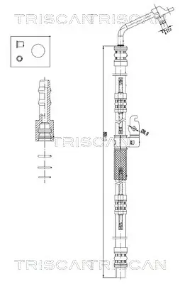 Hydraulikschlauch, Lenkung von Hydraulikpumpe nach Lenkgetriebe TRISCAN 8516 17001