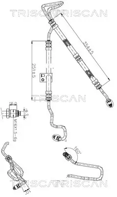 Hydraulikschlauch, Lenkung von Hydraulikpumpe nach Lenkgetriebe TRISCAN 8516 23002