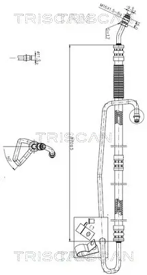 Hydraulikschlauch, Lenkung von Hydraulikpumpe nach Lenkgetriebe TRISCAN 8516 23006 Bild Hydraulikschlauch, Lenkung von Hydraulikpumpe nach Lenkgetriebe TRISCAN 8516 23006