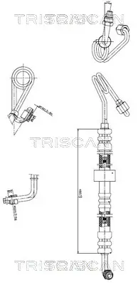 Hydraulikschlauch, Lenkung von Hydraulikpumpe nach Lenkgetriebe TRISCAN 8516 23007