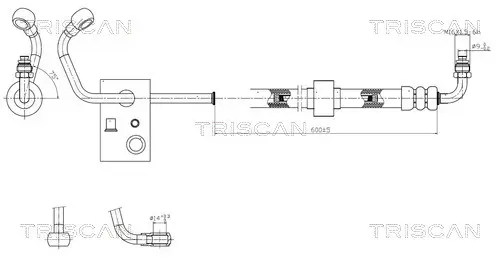 Hydraulikschlauch, Lenkung von Hydraulikpumpe nach Lenkgetriebe TRISCAN 8516 23008