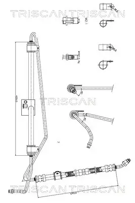 Hydraulikschlauch, Lenkung von Hydraulikpumpe nach Lenkgetriebe TRISCAN 8516 23013