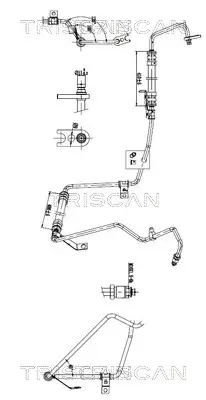 Hydraulikschlauch, Lenkung von Hydraulikpumpe nach Lenkgetriebe TRISCAN 8516 25008