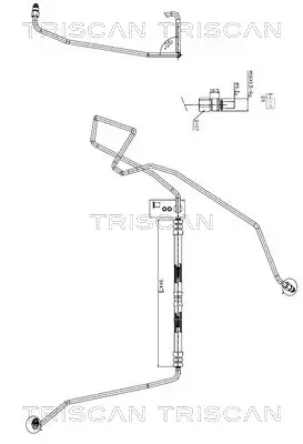 Hydraulikschlauch, Lenkung von Hydraulikpumpe nach Lenkgetriebe TRISCAN 8516 27002 Bild Hydraulikschlauch, Lenkung von Hydraulikpumpe nach Lenkgetriebe TRISCAN 8516 27002