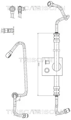 Hydraulikschlauch, Lenkung von Hydraulikpumpe nach Lenkgetriebe TRISCAN 8516 27003 Bild Hydraulikschlauch, Lenkung von Hydraulikpumpe nach Lenkgetriebe TRISCAN 8516 27003