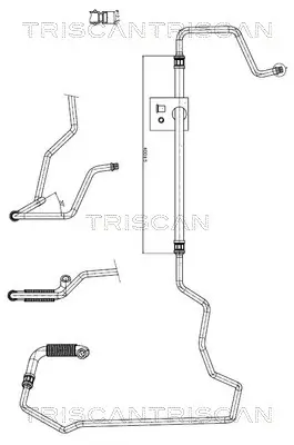 Hydraulikschlauch, Lenkung von Hydraulikpumpe nach Lenkgetriebe TRISCAN 8516 28002