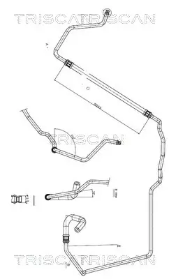 Hydraulikschlauch, Lenkung von Hydraulikpumpe nach Lenkgetriebe TRISCAN 8516 28005 Bild Hydraulikschlauch, Lenkung von Hydraulikpumpe nach Lenkgetriebe TRISCAN 8516 28005