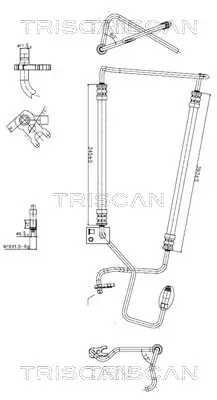 Hydraulikschlauch, Lenkung von Hydraulikpumpe nach Lenkgetriebe TRISCAN 8516 28006 Bild Hydraulikschlauch, Lenkung von Hydraulikpumpe nach Lenkgetriebe TRISCAN 8516 28006