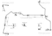 Hydraulikschlauch, Lenkung von Hydraulikpumpe nach Lenkgetriebe TRISCAN 8516 28008