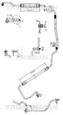 Hydraulikschlauch, Lenkung von Lenkgetriebe nach Ausgleichsbehälter TRISCAN 8516 28009 Bild Hydraulikschlauch, Lenkung von Lenkgetriebe nach Ausgleichsbehälter TRISCAN 8516 28009