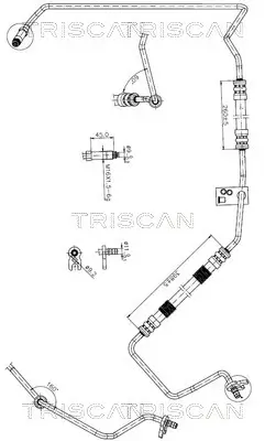 Hydraulikschlauch, Lenkung von Hydraulikpumpe nach Lenkgetriebe TRISCAN 8516 28010