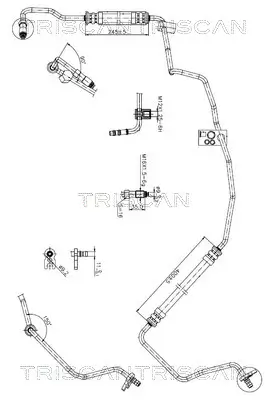 Hydraulikschlauch, Lenkung von Hydraulikpumpe nach Lenkgetriebe TRISCAN 8516 28011 Bild Hydraulikschlauch, Lenkung von Hydraulikpumpe nach Lenkgetriebe TRISCAN 8516 28011