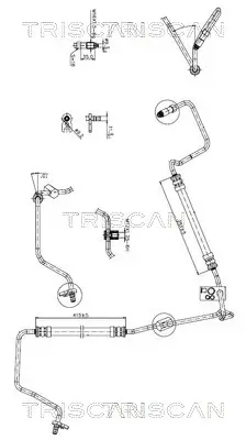 Hydraulikschlauch, Lenkung von Hydraulikpumpe nach Lenkgetriebe TRISCAN 8516 28012