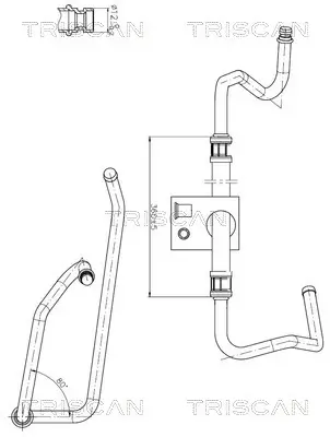 Hydraulikschlauch, Lenkung von Hydraulikpumpe nach Lenkgetriebe TRISCAN 8516 28013