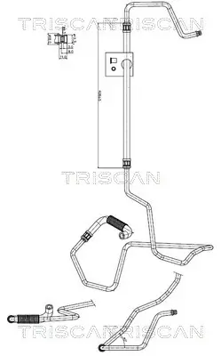 Hydraulikschlauch, Lenkung von Hydraulikpumpe nach Lenkgetriebe TRISCAN 8516 28014