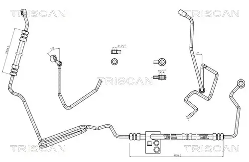 Hydraulikschlauch, Lenkung von Hydraulikpumpe nach Lenkgetriebe TRISCAN 8516 29005 Bild Hydraulikschlauch, Lenkung von Hydraulikpumpe nach Lenkgetriebe TRISCAN 8516 29005