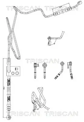 Hydraulikschlauch, Lenkung von Hydraulikpumpe nach Lenkgetriebe TRISCAN 8516 29008