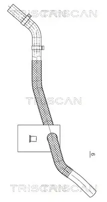 Hydraulikschlauch, Lenkung vom Ölkühler zum Ölbehälter TRISCAN 8516 29014