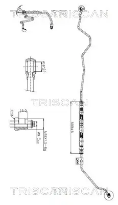 Hydraulikschlauch, Lenkung von Hydraulikpumpe nach Lenkgetriebe TRISCAN 8516 29019 Bild Hydraulikschlauch, Lenkung von Hydraulikpumpe nach Lenkgetriebe TRISCAN 8516 29019