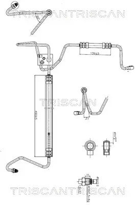 Hydraulikschlauch, Lenkung von Hydraulikpumpe nach Lenkgetriebe TRISCAN 8516 29020