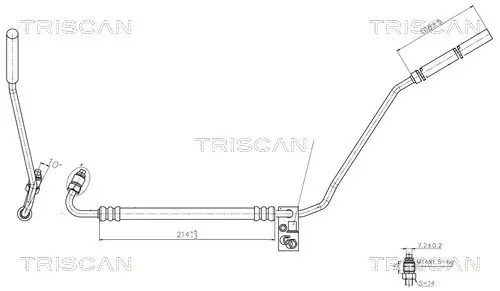 Hydraulikschlauch, Lenkung von Hydraulikpumpe nach Lenkgetriebe TRISCAN 8516 29022
