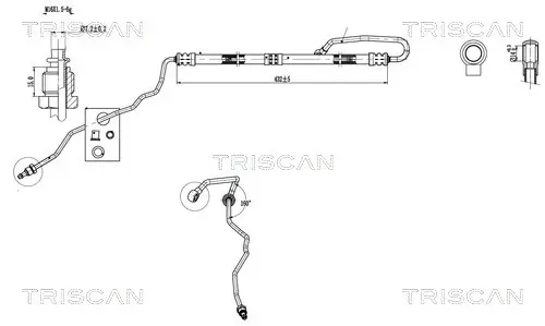 Hydraulikschlauch, Lenkung von Hydraulikpumpe nach Lenkgetriebe TRISCAN 8516 29024 Bild Hydraulikschlauch, Lenkung von Hydraulikpumpe nach Lenkgetriebe TRISCAN 8516 29024