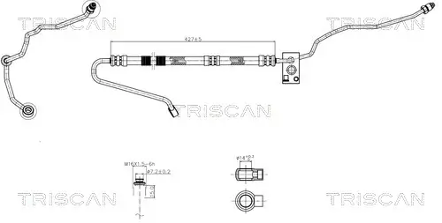 Hydraulikschlauch, Lenkung von Hydraulikpumpe nach Lenkgetriebe TRISCAN 8516 29028 Bild Hydraulikschlauch, Lenkung von Hydraulikpumpe nach Lenkgetriebe TRISCAN 8516 29028