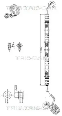 Hydraulikschlauch, Lenkung von Hydraulikpumpe nach Lenkgetriebe TRISCAN 8516 29033
