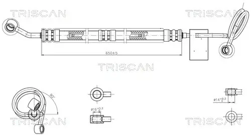 Hydraulikschlauch, Lenkung von Hydraulikpumpe nach Lenkgetriebe TRISCAN 8516 29035 Bild Hydraulikschlauch, Lenkung von Hydraulikpumpe nach Lenkgetriebe TRISCAN 8516 29035