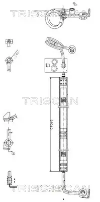 Hydraulikschlauch, Lenkung von Hydraulikpumpe nach Lenkgetriebe TRISCAN 8516 29039